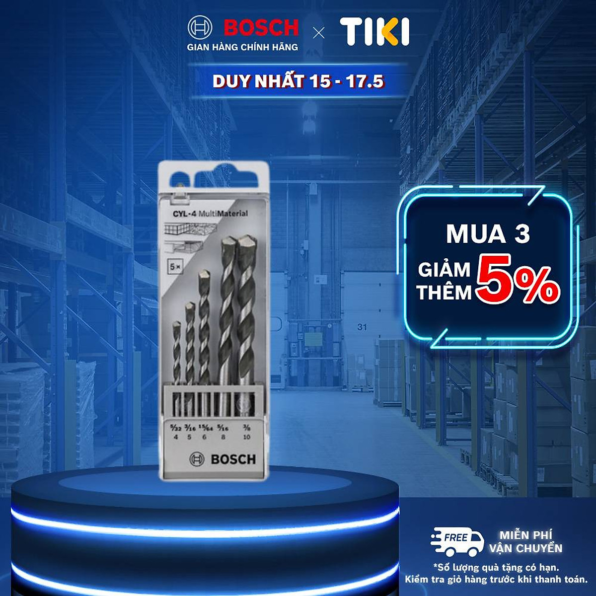 Mũi Khoan Đa Năng Bosch Bộ 5 Mũi (4/5/6/8/10 mm)