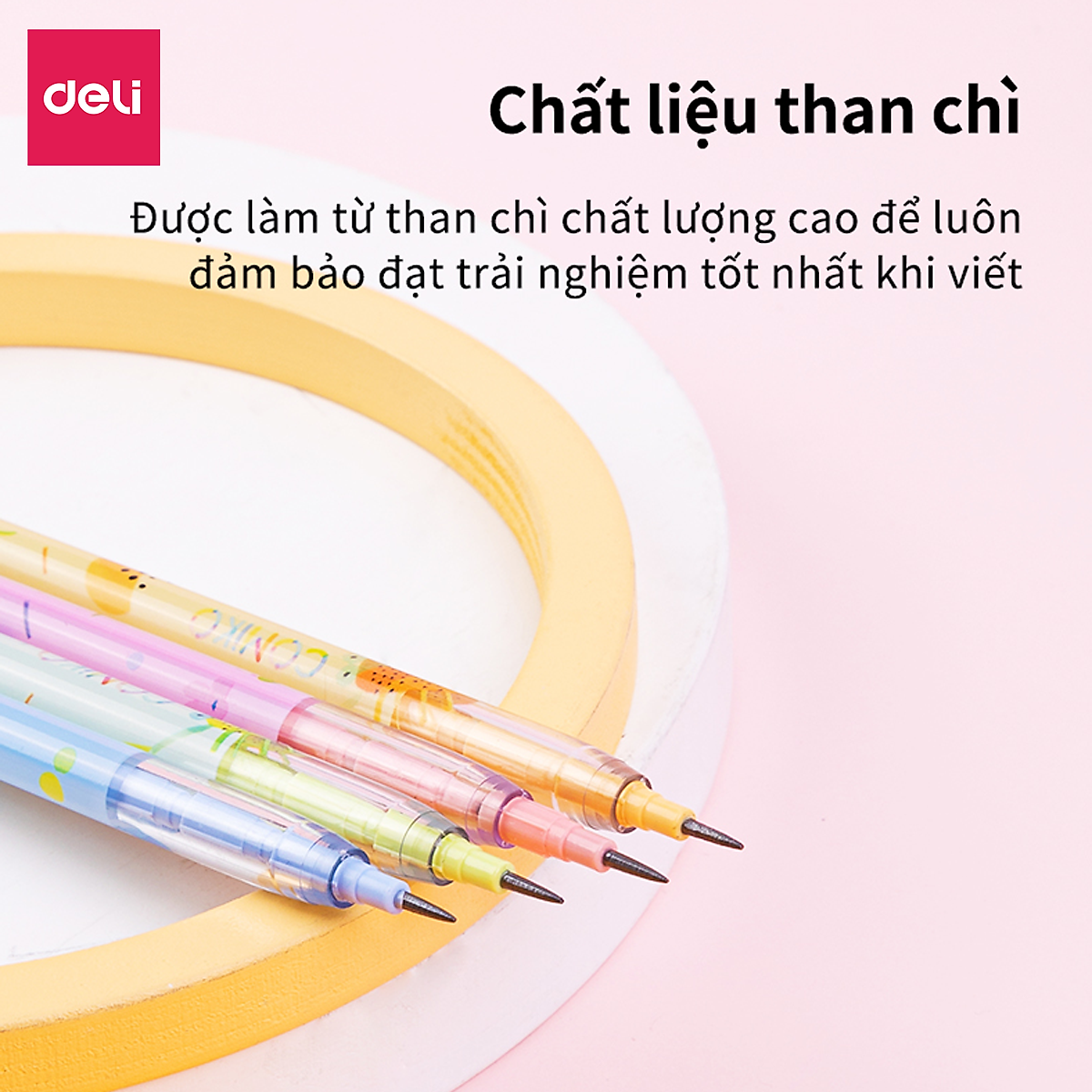 Bút chì khúc 2B Deli – kèm quạt – 1 chiếc - CC091