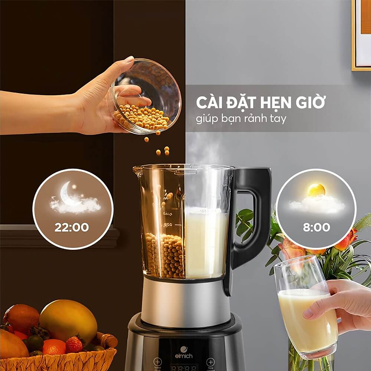 Máy làm sữa hạt Elmich CBE 3902 (Mới) - Hàng Chính Hãng