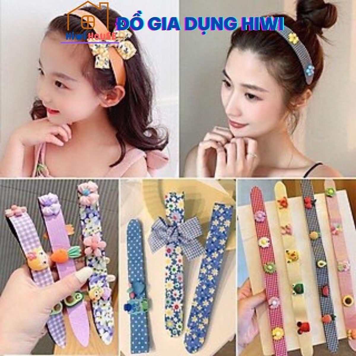 Bờm dán tóc, băng đô cài mái Hàn Quốc siêu xinh cho bé gái