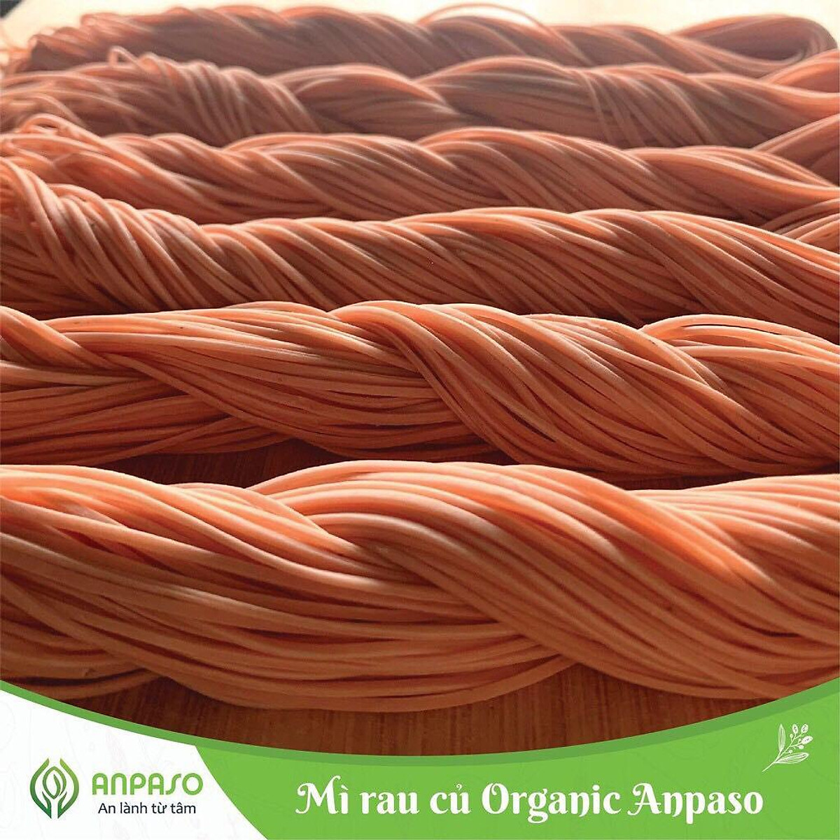 Mì rau củ hữu cơ ăn dặm cho bé Anpaso 120gr, mỳ organic bổ sung rau chất xơ cho bé