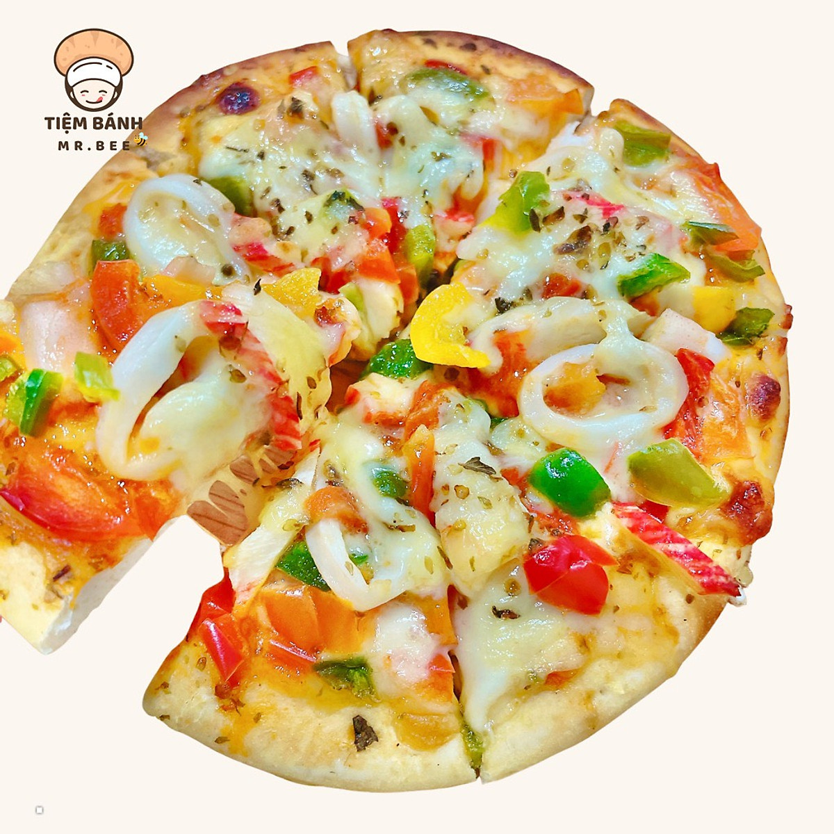 Chỉ giao HCM] - Pizza Hải Sản Tôm Mực Thanh cua (size 16cm-180gr)