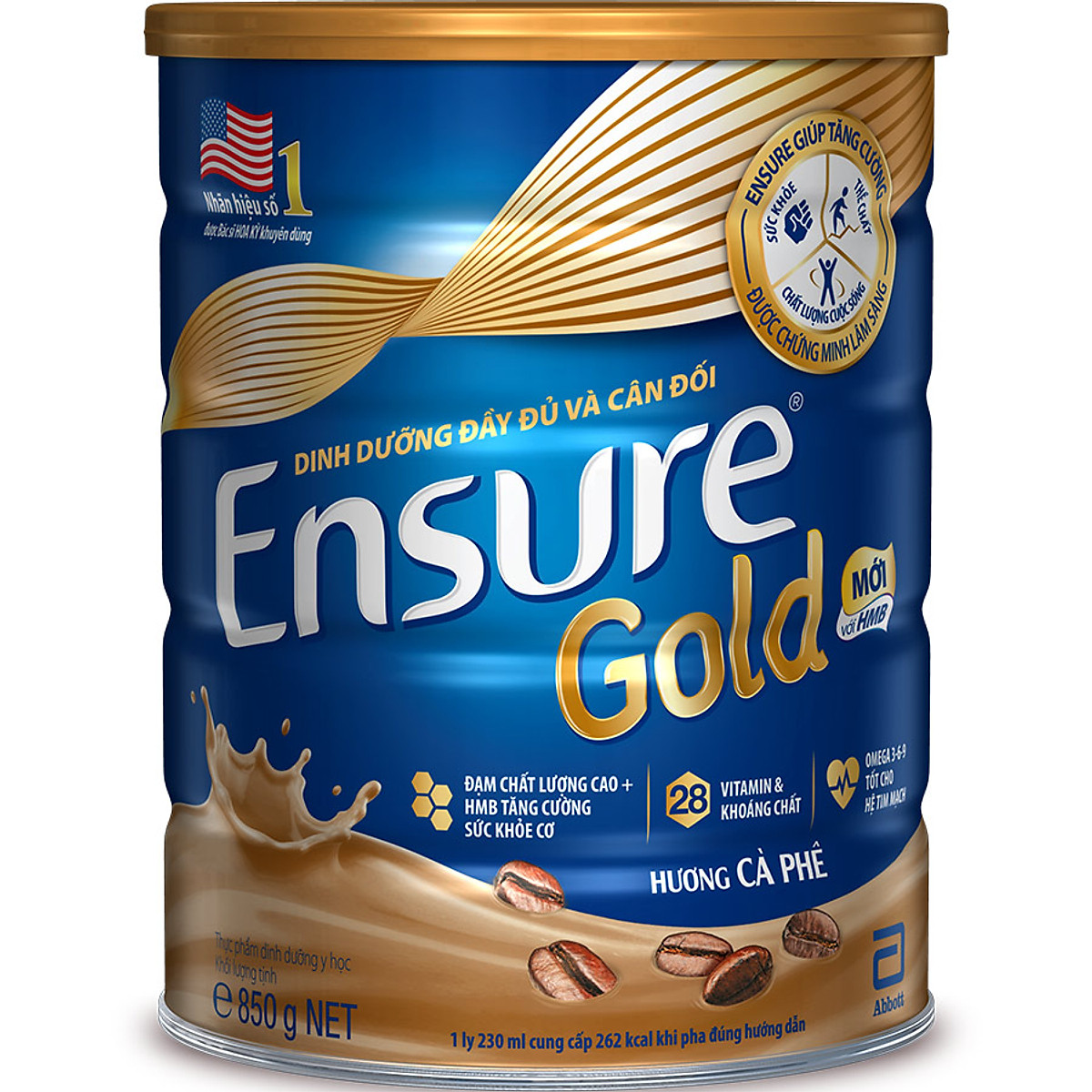 Sữa Bột Abbott Ensure Gold Coffee 850g