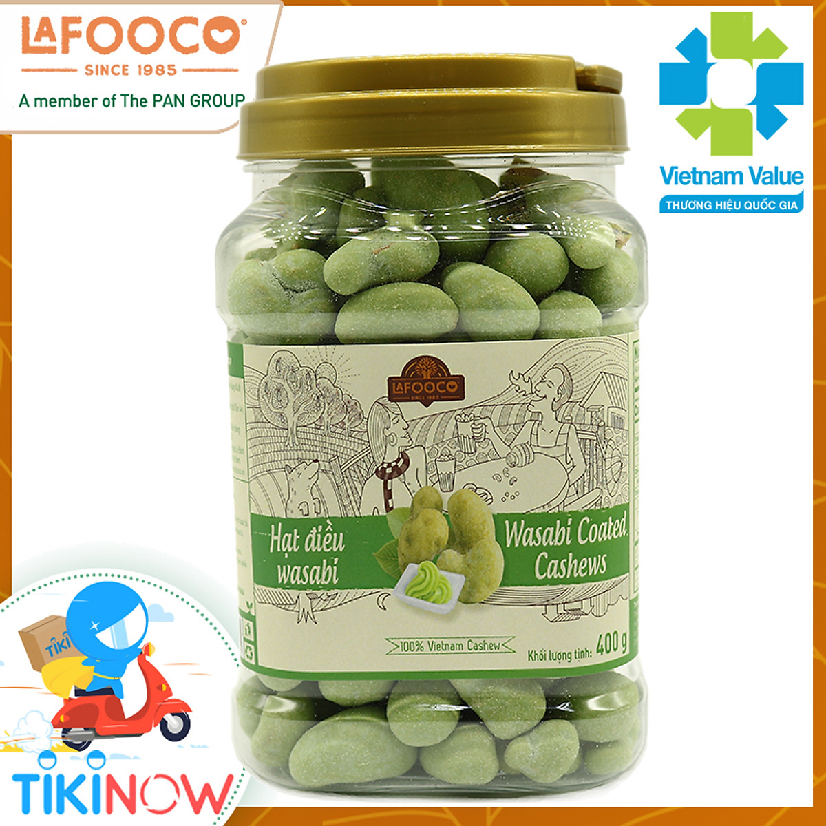 Hạt điều Wasabi hủ 400g LAFOOCO