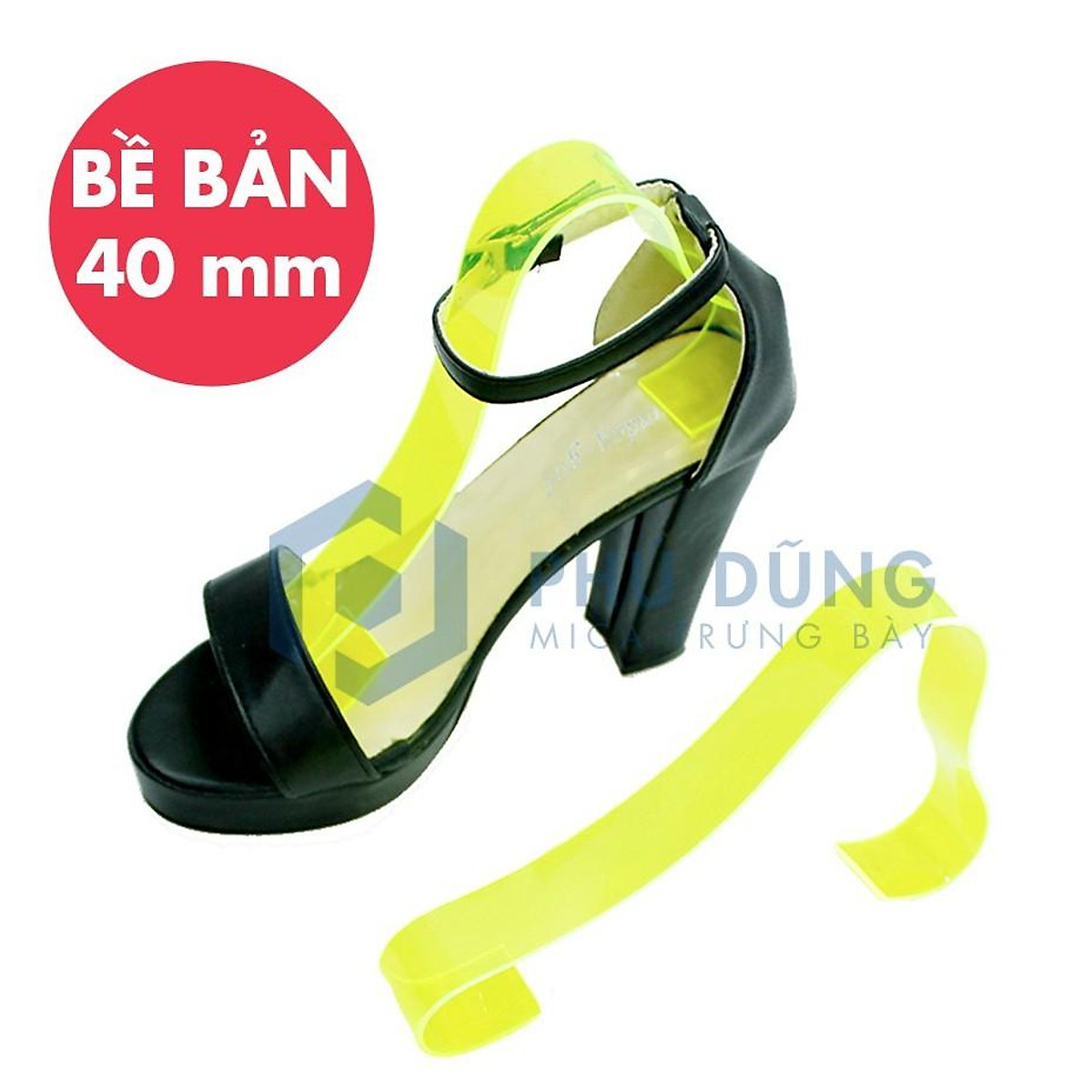Combo 10 Ruột Mica Trưng Bày Nông Giày/Dép - Bề Bản 40mm