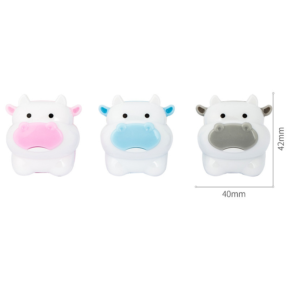 Gọt Chì Mini Deli - Hình Chú Bò - Hồng/Xanh Dương/Ghi - 1 Chiếc - 68654