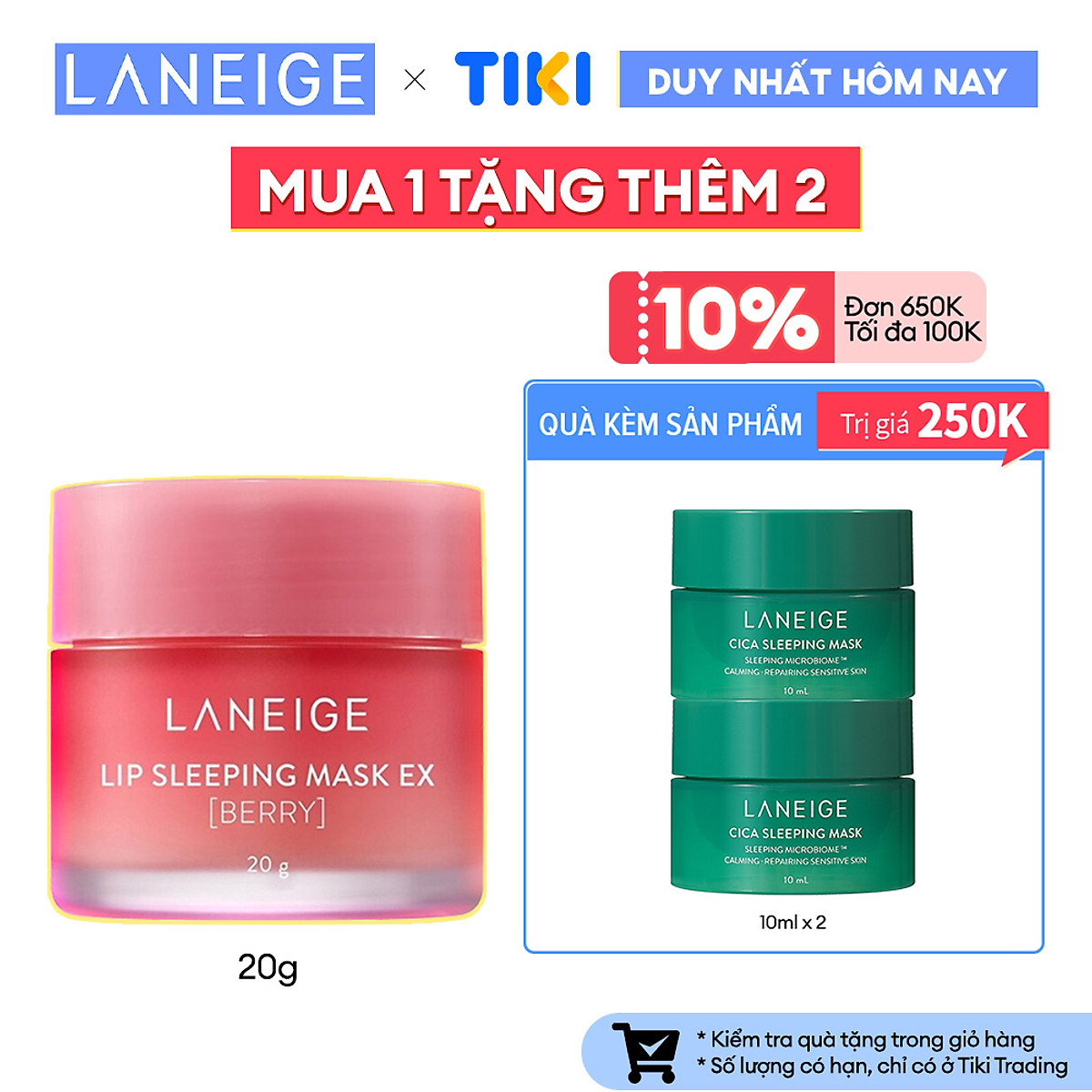 Mặt Nạ Ngủ Cho Môi Laneige Lip Sleeping Mask Berry EX 20g