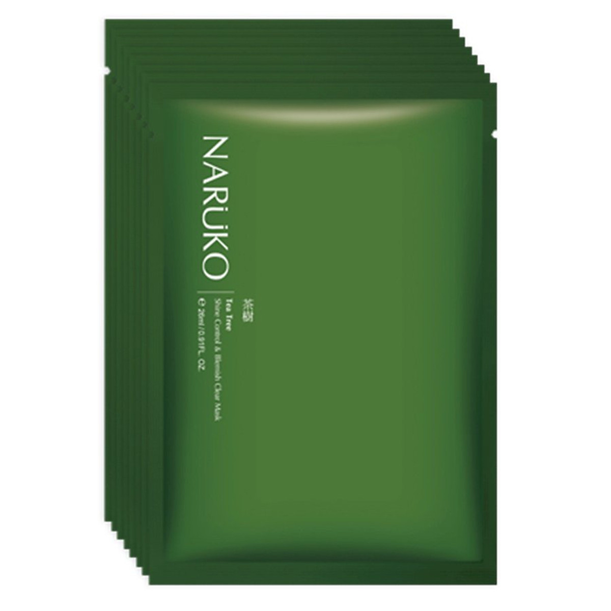 Hộp 8 Miếng Mặt Nạ Kiểm Soát Dầu Và Mụn Naruko Tràm Trà (Bản Đài) - Tea Tree Shine Control And Blemish Clear Mask