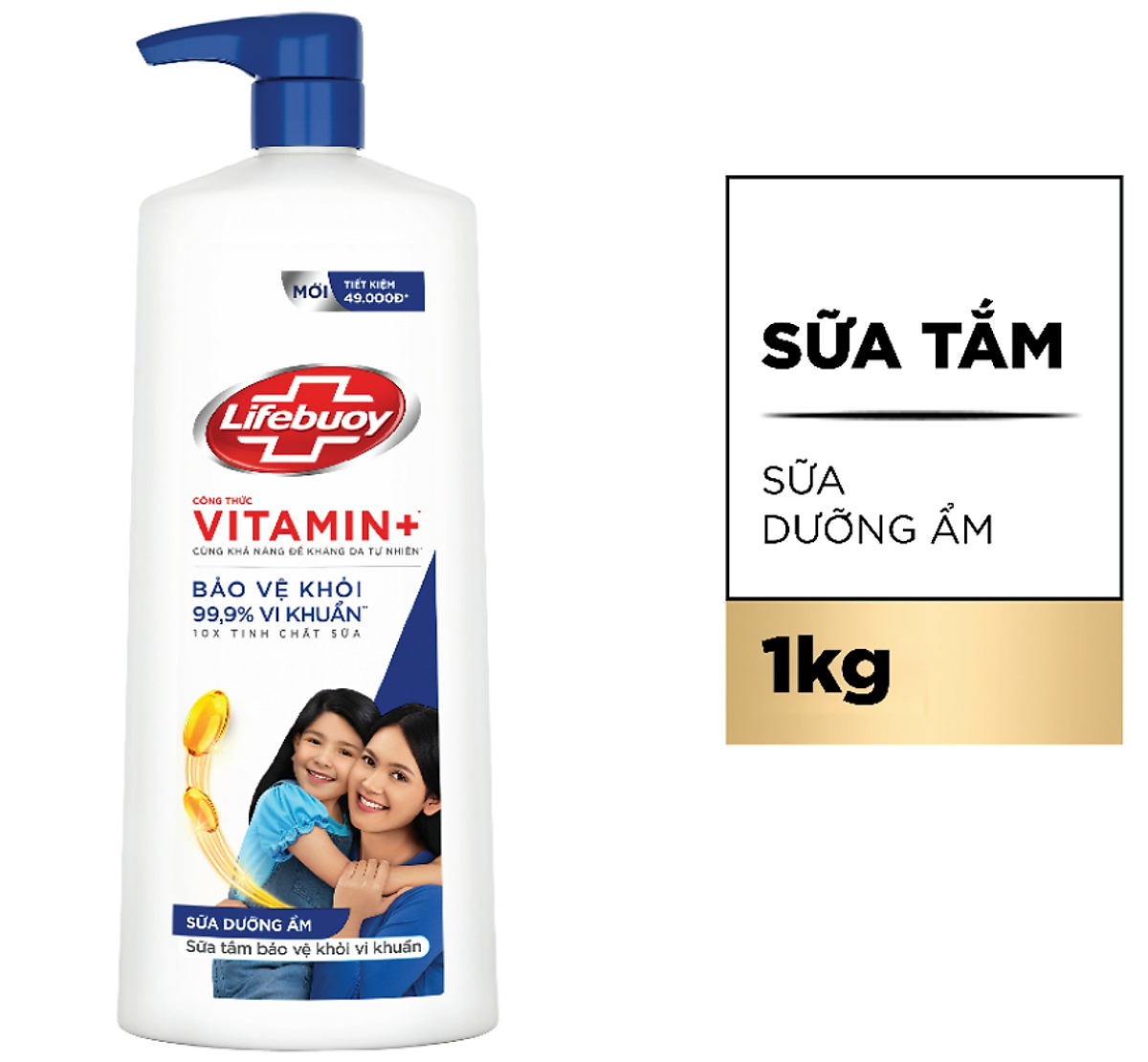 Sữa Tắm Lifebuoy Sạch Khuẩn Khỏi 99.9% Vi Khuẩn Gây Bệnh Chăm Sóc Da Với Ion Bạc+ Hỗ Trợ Đề Kháng Da Tự Nhiên Chai 1kg