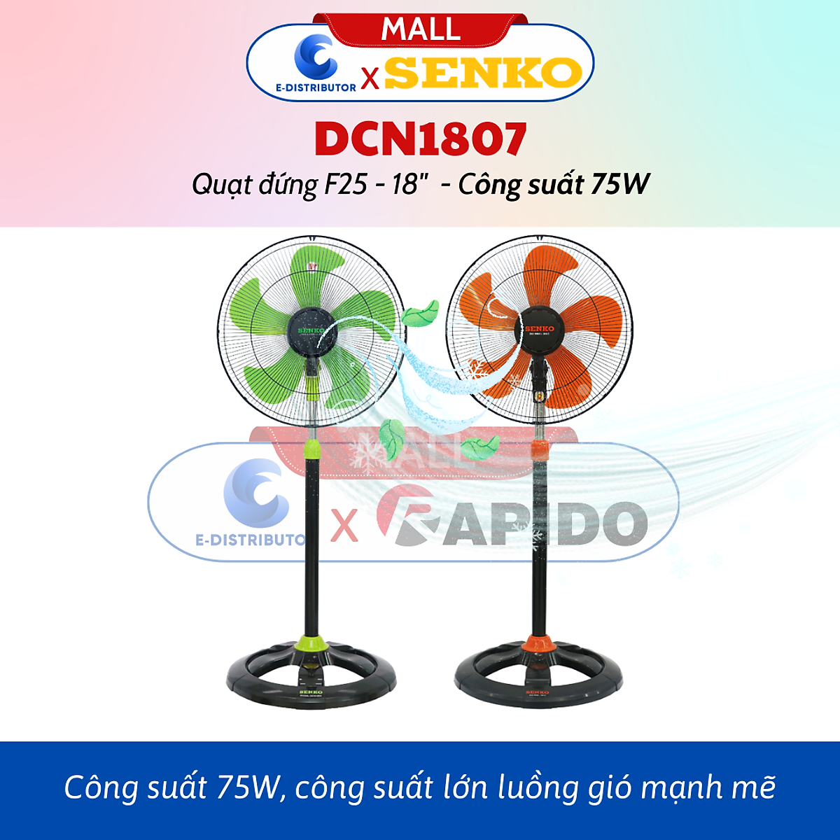 Quạt Đứng Công Nghiệp Senko DCN1807 - Hàng Chính Hãng - Bảo Hành 24 Tháng