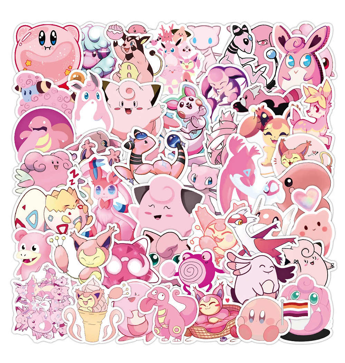 Mua Set 30-60 Pink Pokemon sticker-Pokemon hồng - set 30 tại ...
