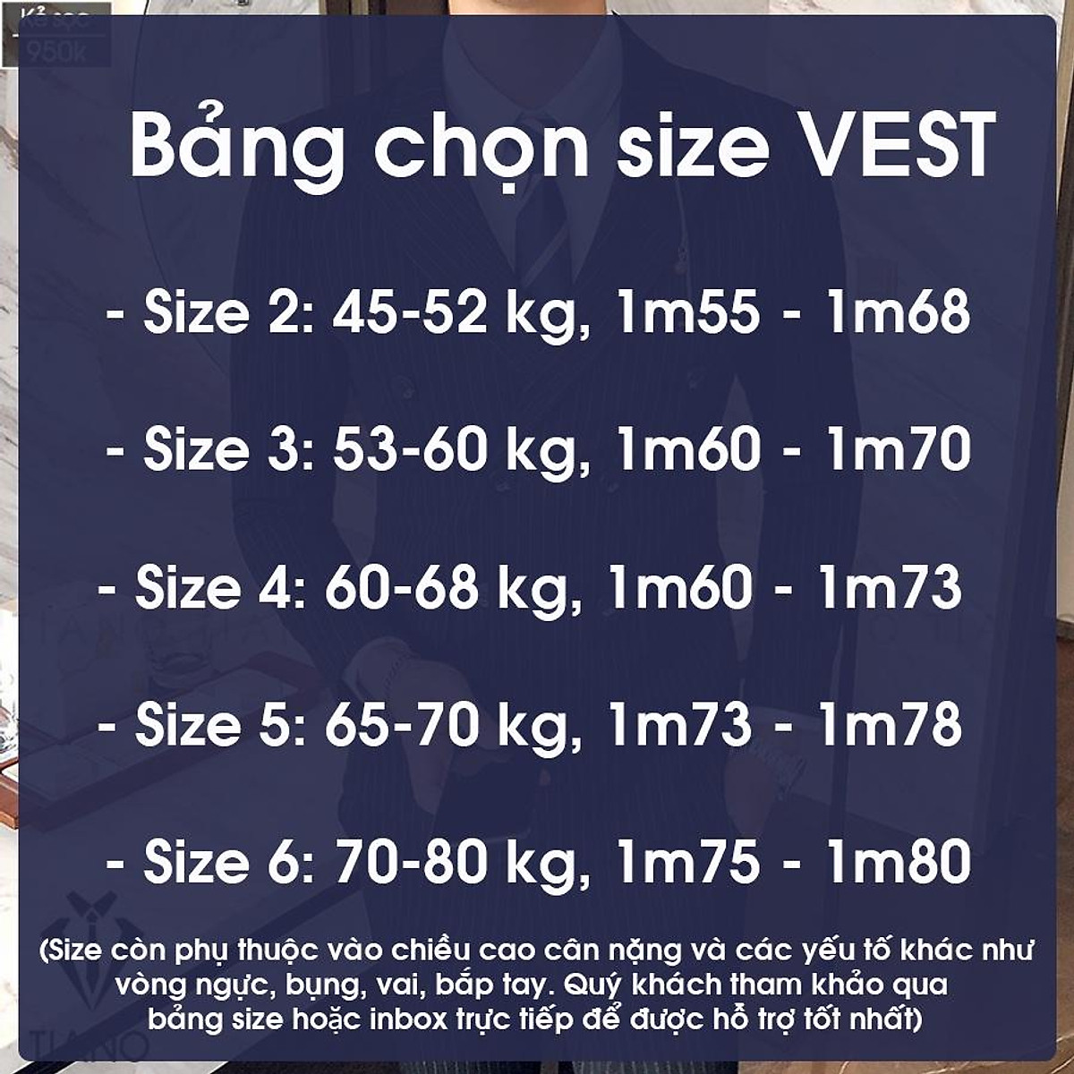 Cách chọn size áo vest nam chuẩn