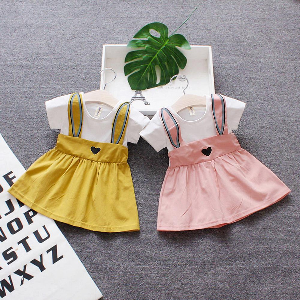 Mua Kids Girl Dress Cartoon Summer Cotton Short Sleeve Dress for Baby  Infants