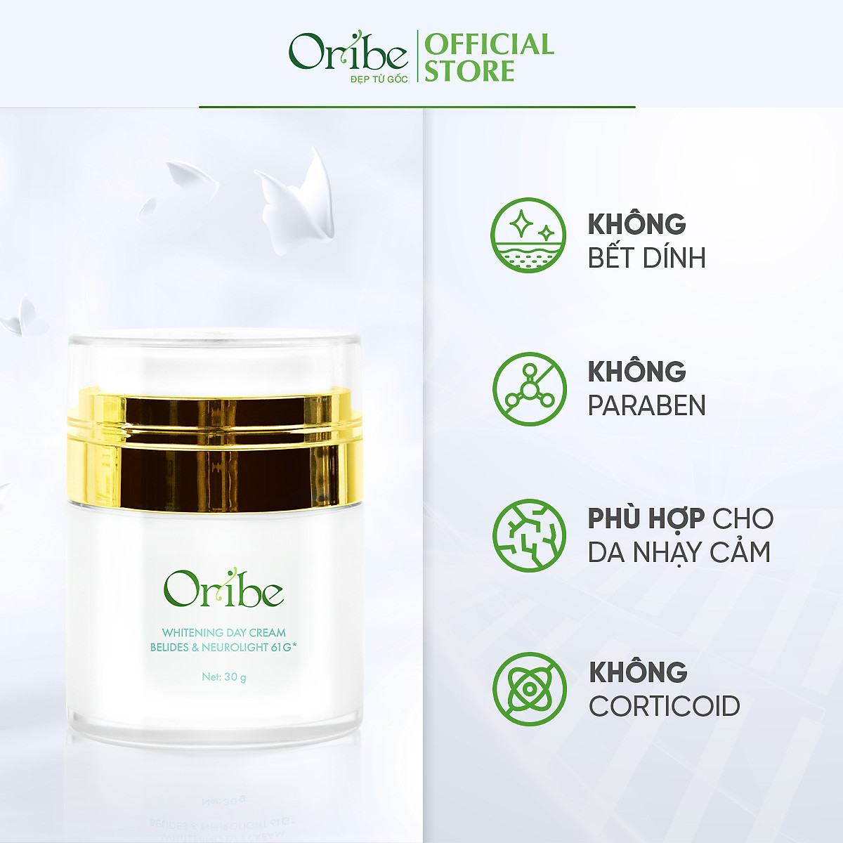 Kem Dưỡng Trắng Da Ban Ngày Oribe Giúp Dưỡng Ẩm Chống Nắng Cho Da 30g