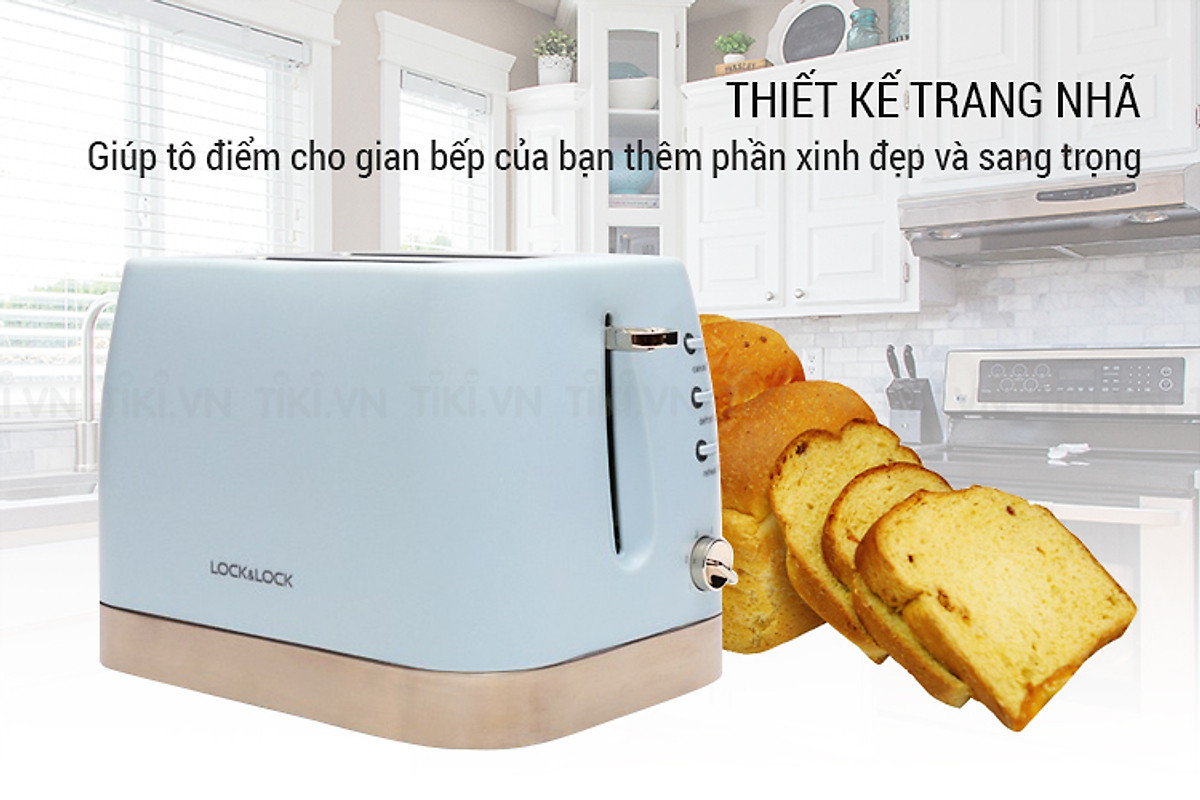 Máy Nướng Bánh Mì Lock& Lock EJB221BLU (730 - 870 W) - Hàng chính hãng