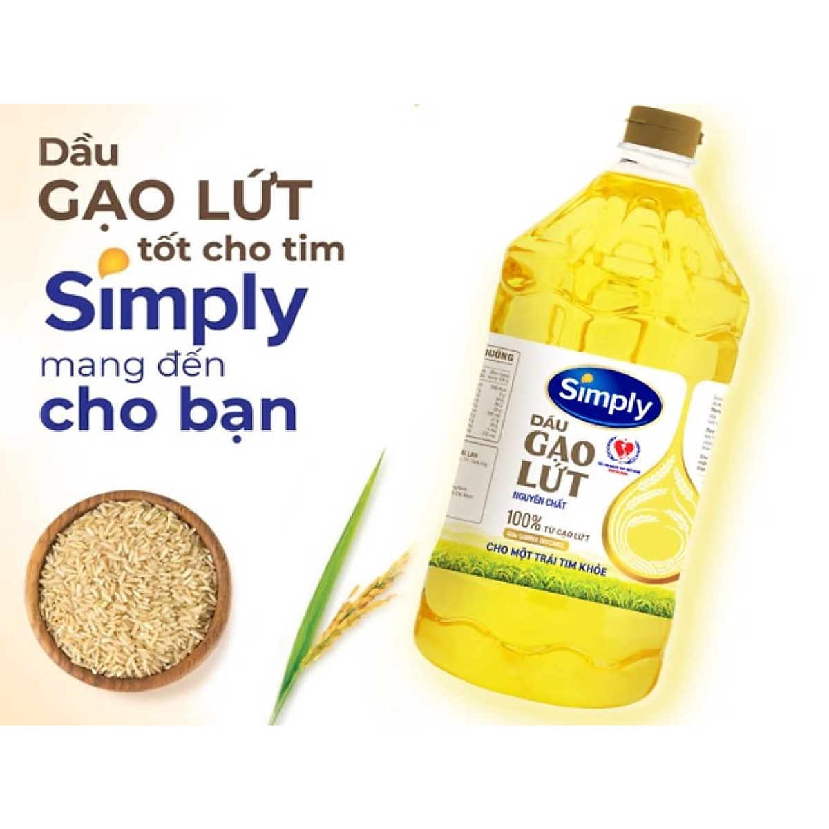 Dầu gạo lứt Simply 2L