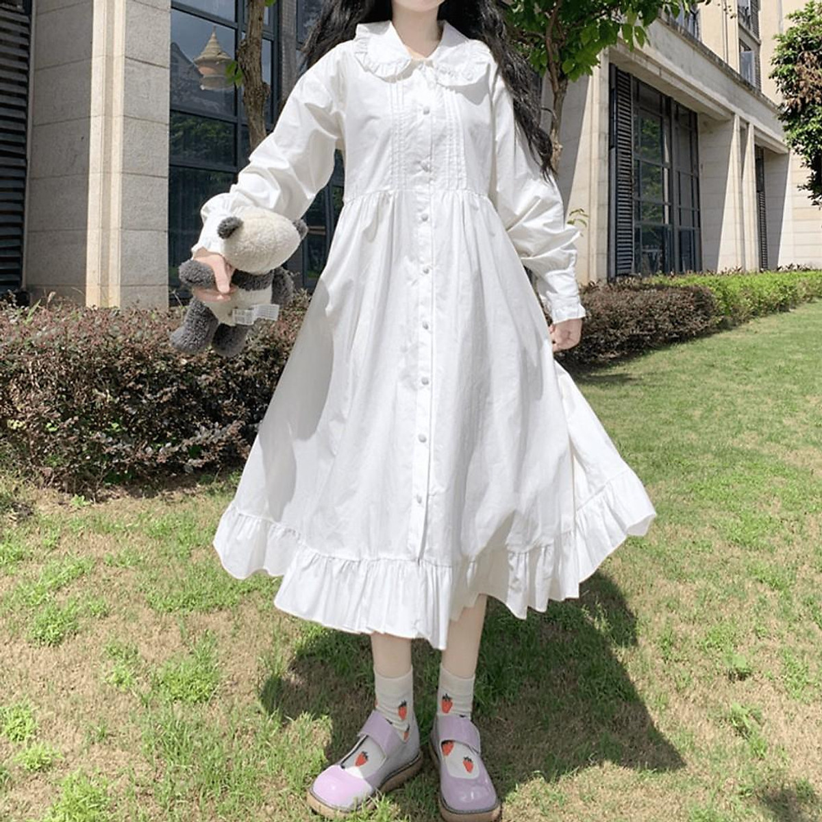 Lịch sử giá Đầm trắng trễ vai so cute  msa349 cập nhật 72023  BeeCost