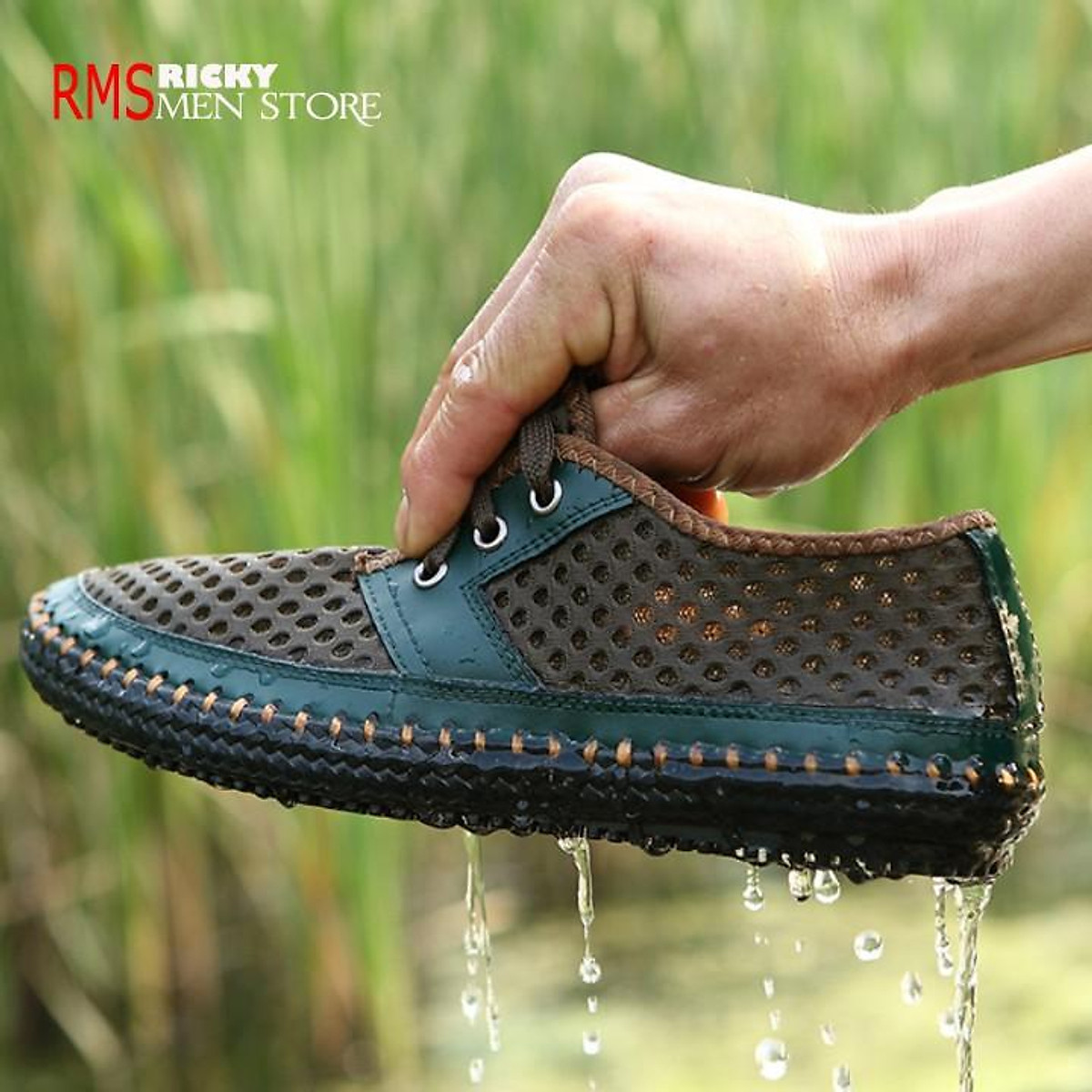 Giày đi mưa nam - Giày đi câu cá - Giày lưới chịu nước - Giày đi thoáng khí  mùa hè