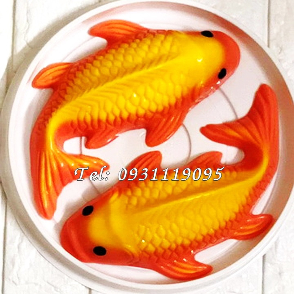 Khuôn 2 con cá chép Koi Nhật Bản – Loại 29 cm - Mã số 1734