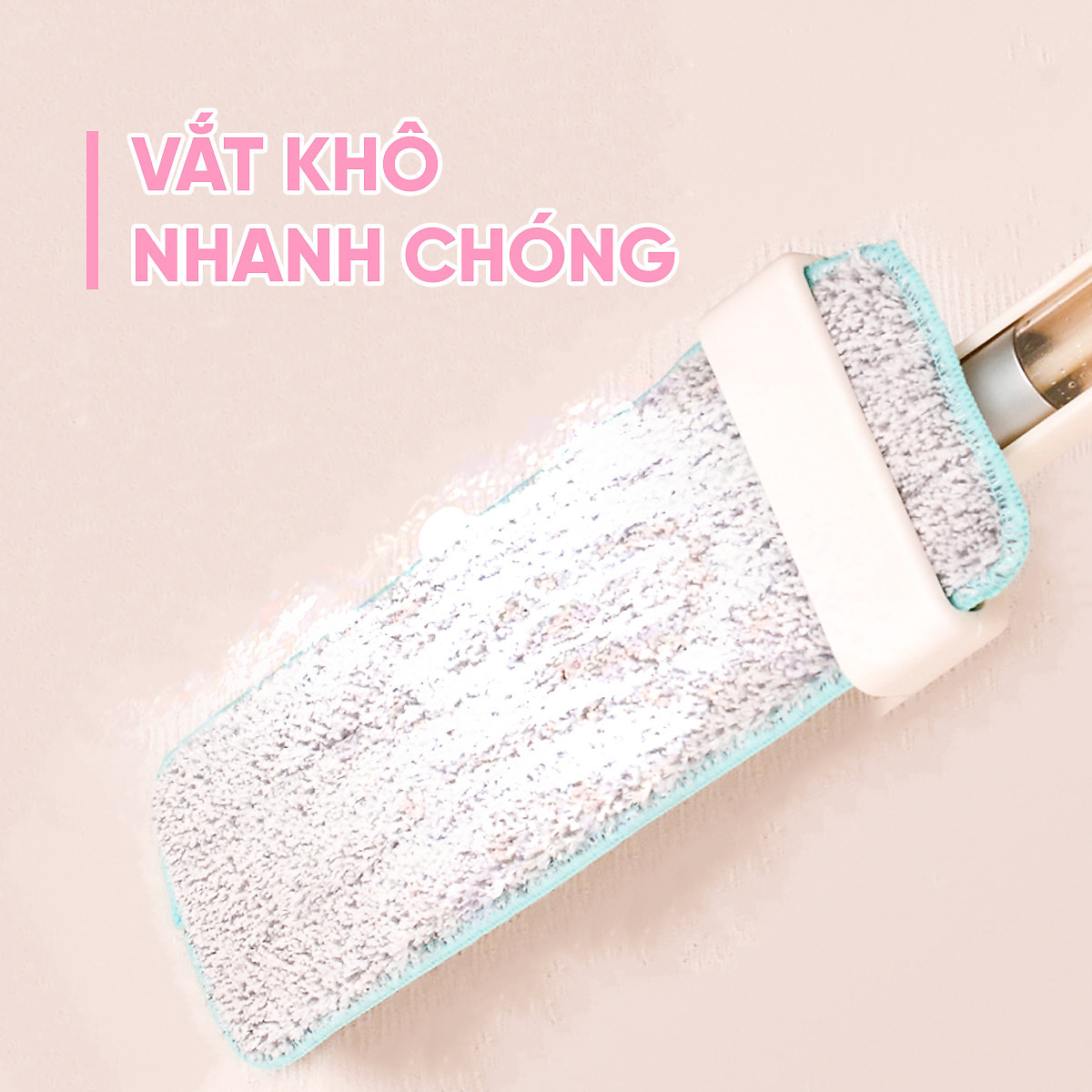 Cây Lau Nhà MyJae Sợi Microfiber Tự Vắt Phun Sương Xoay 360 Độ Thông Minh 138cm