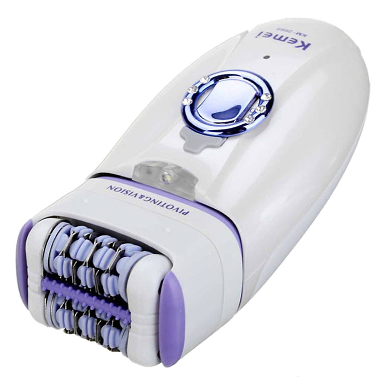 Máy cạo tẩy lông đa năng 2in1 Kemei KM-2668 dùng pin sạc tiện lợi dùng để cạo lông, nhổ lông, wax lông toàn thân ( Giao màu ngẫu nhiên )