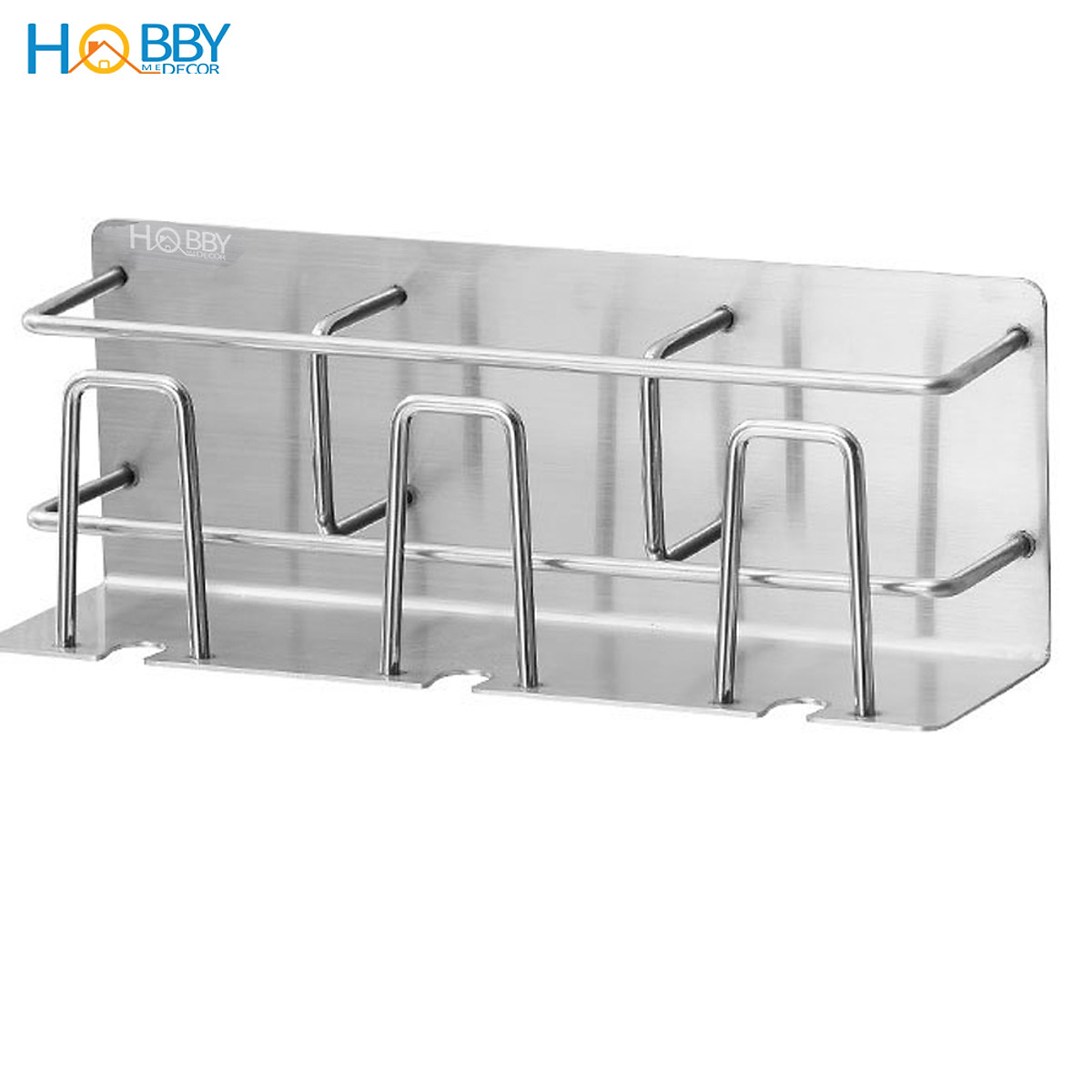 Kệ để bàn chải kem đánh răng 3 ngăn dán tường Hobby home decor CD4