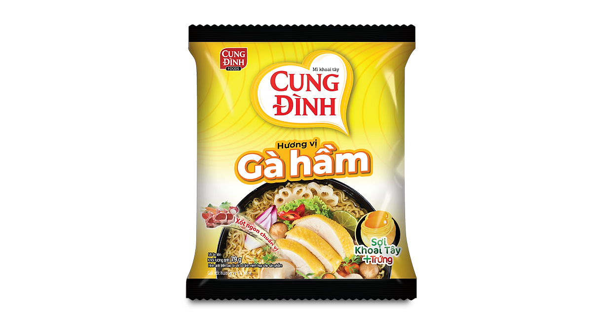 Thùng 30 Gói Mì Cung Đình Hương Vị Gà Hầm (79g/Gói)