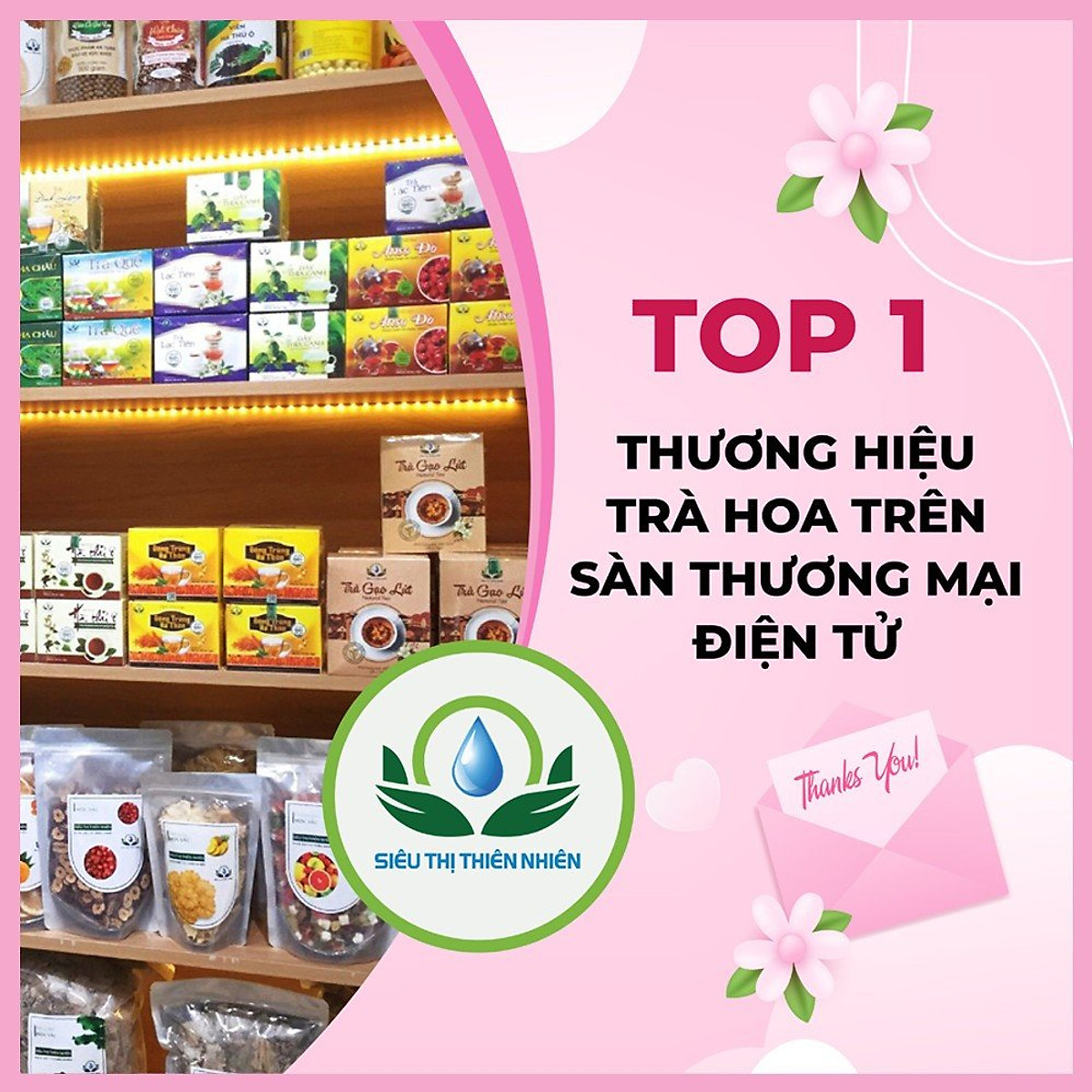 Trà Hoa Atiso đỏ hộp 30 Túi Lọc x 3Gram của Siêu Thị Thiên Nhiên