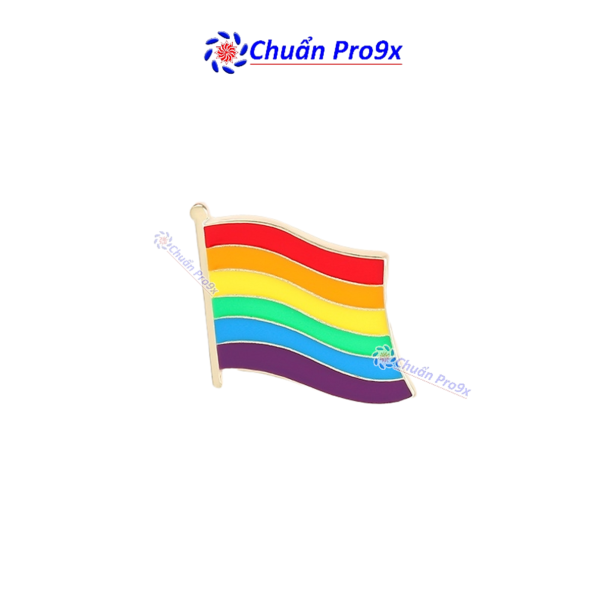 Ghim cài áo LGBT cờ lục sắc tự hào K322 - Cài Áo