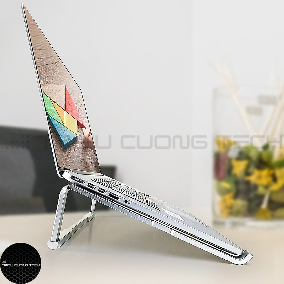 Giá Đỡ Laptop Để Bàn Hợp Kim Nhôm Cao Cấp - Gấp Gọn Tiện Lợi - Tản Nhiệt Mang Đến Góc Độ Nhìn Khoa Học Khi Làm Việc Học Tập-Hàng Chính Hãng