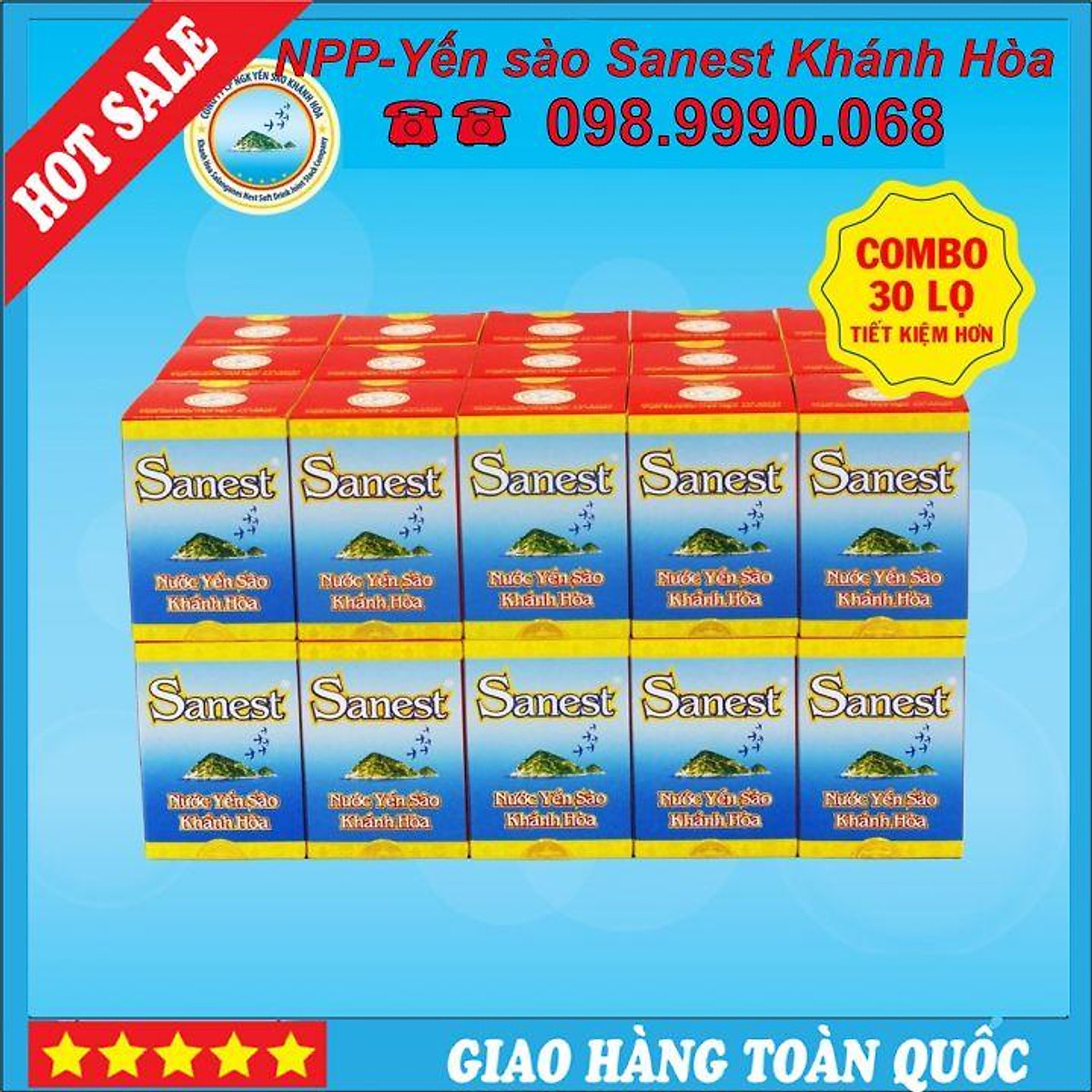 Nước Yến sào Khánh Hòa Sanest đóng lọ 70ml