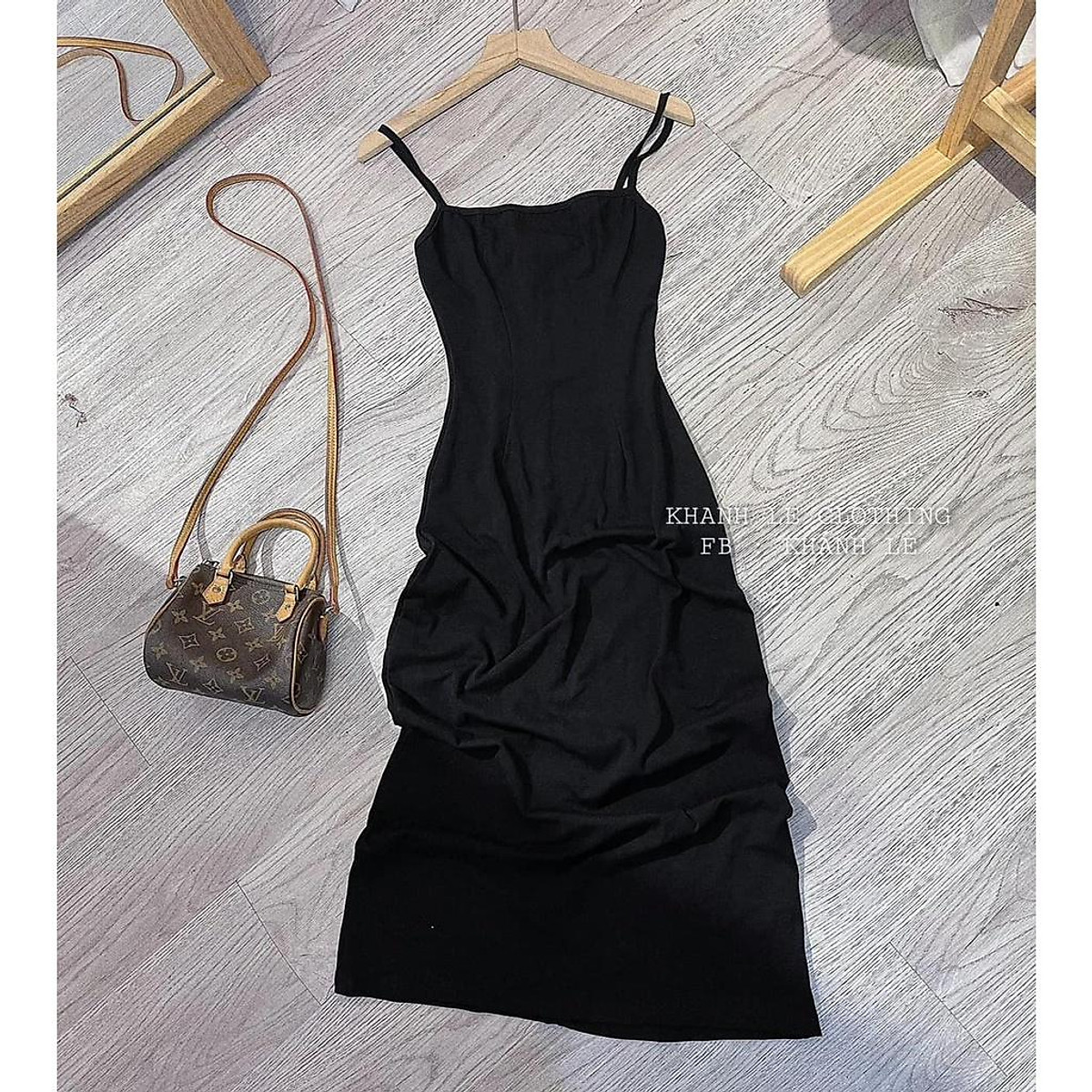 Váy zip 2 dây maxi body dáng dài mới