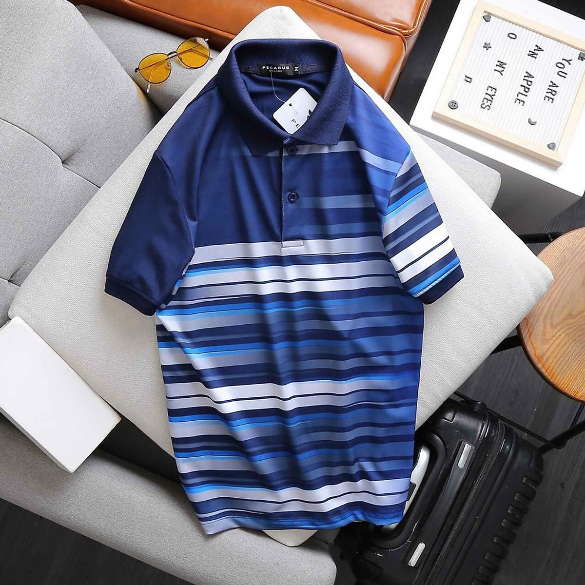 Áo Polo nam cổ bẻ phối PEGASUS,vải cá sấu Cotton xuất xịn,chuẩn form, trung Áo Polo Nam Cổ Bẻ Phối Pegasus,Vải Cá Sấu Cotton Xuất Xịn,Chuẩn Form, Trung