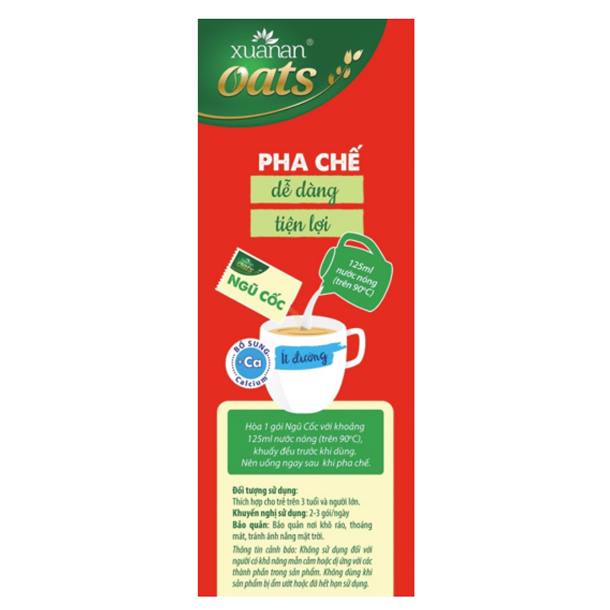 4 Loại Ngũ Cốc Xuân An [ít đường] Hộp 400G {25g*16 gói}