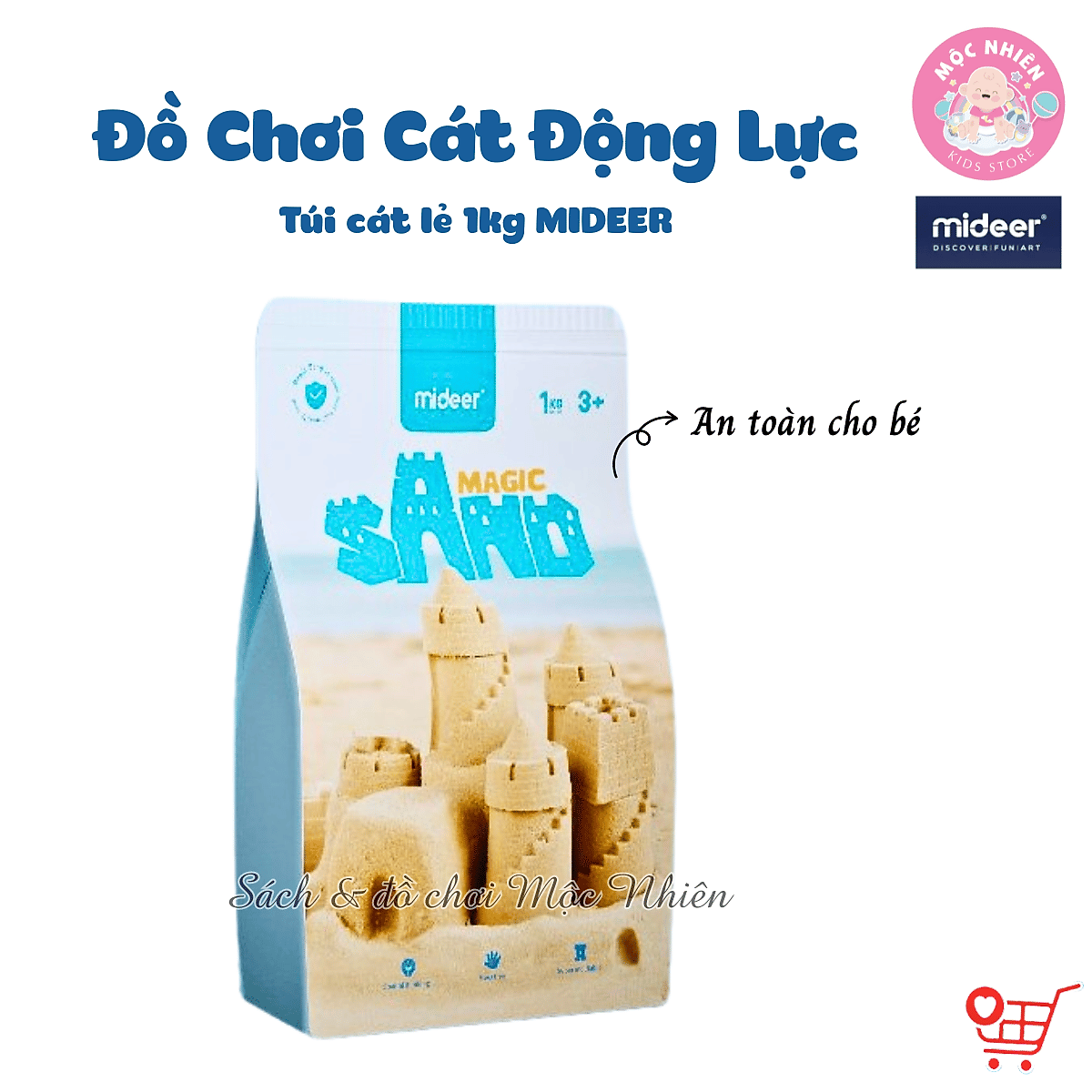 Đồ Chơi Cát Ma Thuật Mideer Magic Sand Play Set Dành Cho Bé 3 Tuổi, Đồ Chơi Cảm Giác Cho Bé