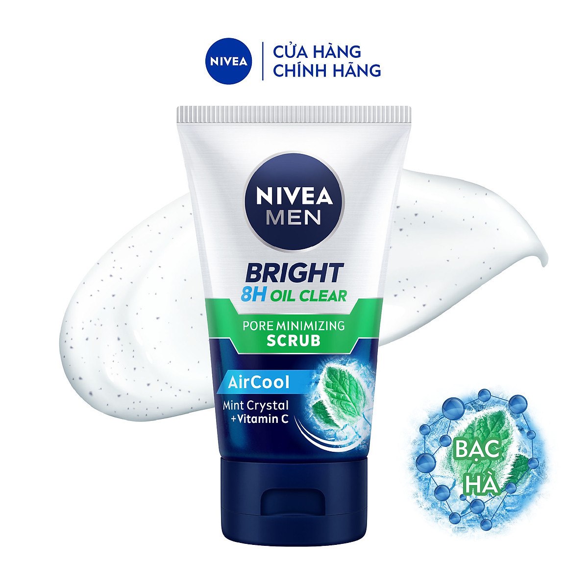 Sữa Rửa Mặt Nivea Men Hạt Mát Xa Sạch Nhờn Mát Lạnh (100G) - 88880