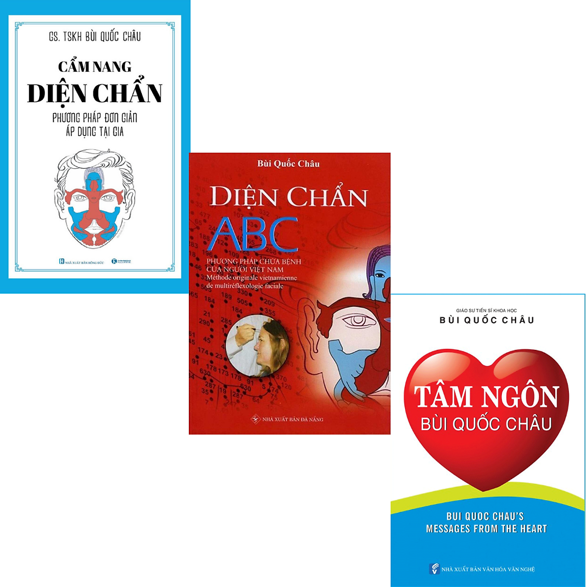 Combo Tâm Ngôn Bùi Quốc Châu + Diện Chẩn ABC - Phương Pháp Chữa Bệnh Của Người Việt Nam + Cẩm Nang Diện Chẩn