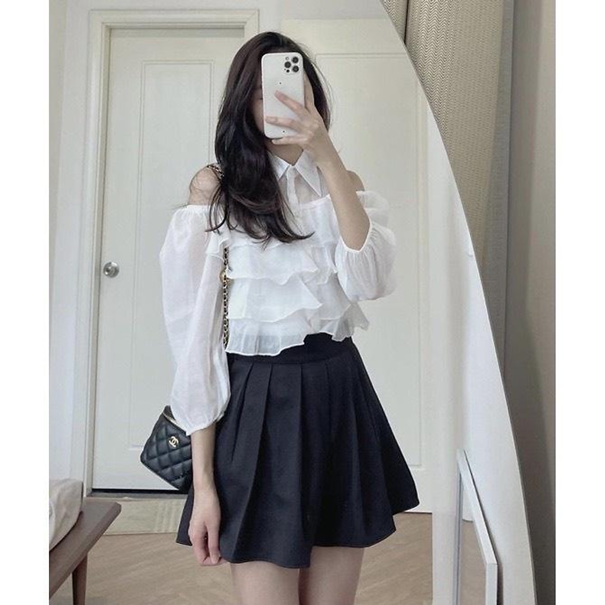 Set áo cổ vuông tà kiểu phối chân váy xếp ly D2538 NHẬT VY BOUTIQUE #25 Set áo cổ vuông tà kiểu phối chân váy xếp ly D2538 NHẬT VY BOUTIQUE