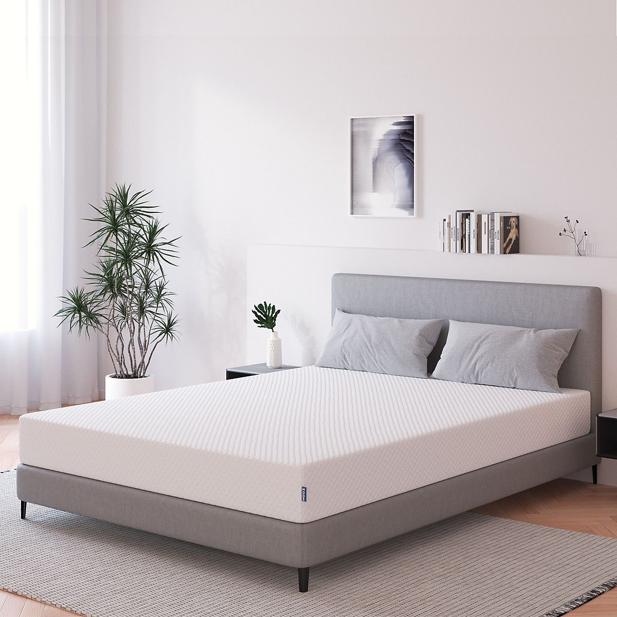 Nệm Foam NOOZ Home Goods Tiêu Chuẩn CertiPUR-US Với Hai Tầng Foam Nâng Đỡ Ruột Đệm Cao Su Non Vỏ Nệm Tencel