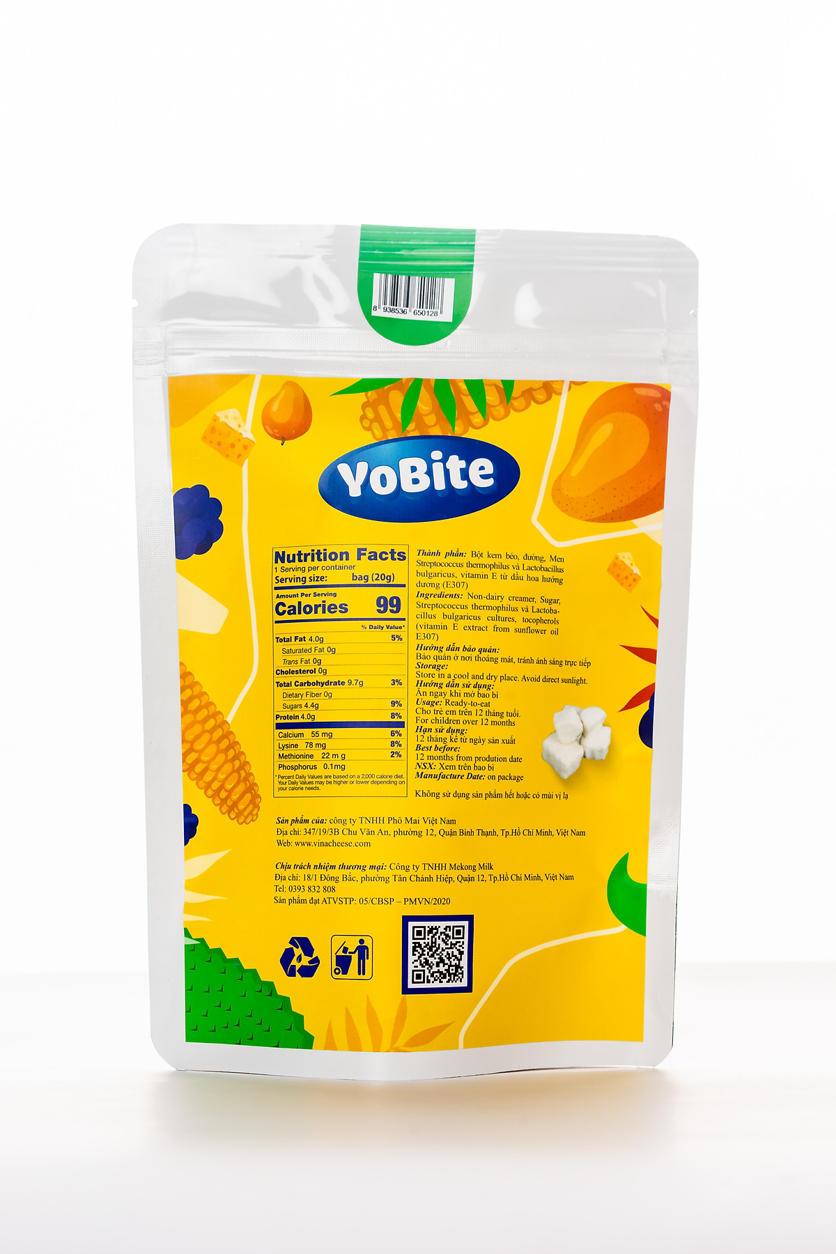 Sữa Chua Khô Sấy Thăng Hoa YOBITE Vị Tổng hợp 30gr Hỗ Trợ Tiêu Hóa Tăng Cường Đề Kháng