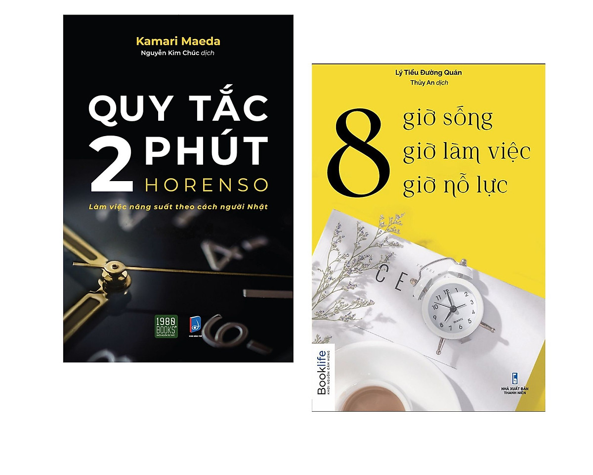 Combo những con số hình thành kỹ năng sống: Quy Tắc 2 Phút - Làm Việc Năng Suất Theo Cách Người Nhật + 8 Giờ Sống, 8 Giờ Làm Việc, 8 Giờ Nỗ Lực