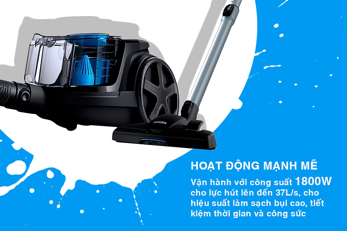 Máy Hút Bụi Philips FC9350 (1800W) - Đen - Hàng chính hãng