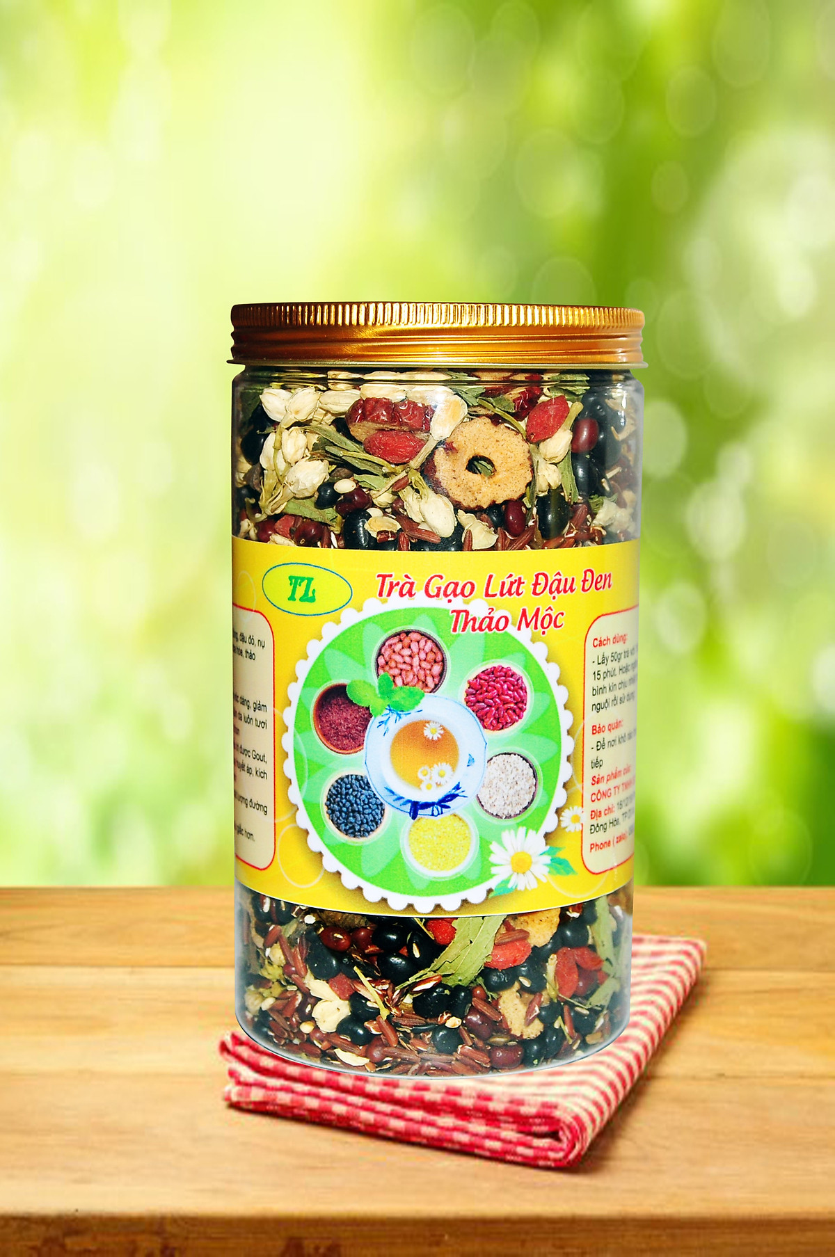 Trà gạo lứt đậu đen - (Thanh nhiệt, mát gan, lợi sữa, an thần và ngủ ngon ) - 500gr