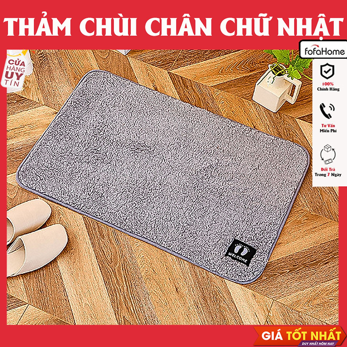 Thảm Lau Chân Nhà Tắm Phòng Khách Cao Cấp Chống Trượt Phần Lông Dày Tạo Cảm Giác Mềm Mại Thoải Mái Độ Bền Cao - Giao Màu Ngẫu Nhiên