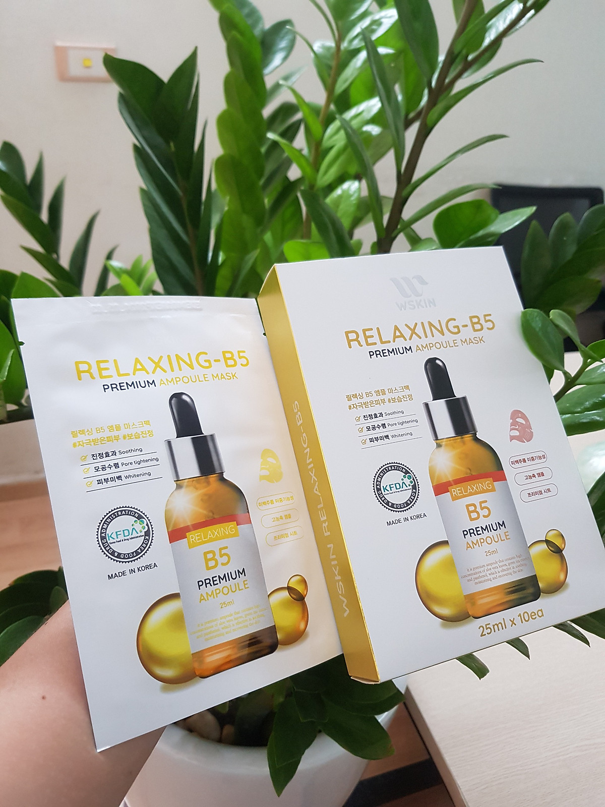 (Hộp 10 Miếng) Mặt Nạ Phục Hồi dành cho Da Nhạy Cảm WSKIN Relaxing B5 + Lô Hội