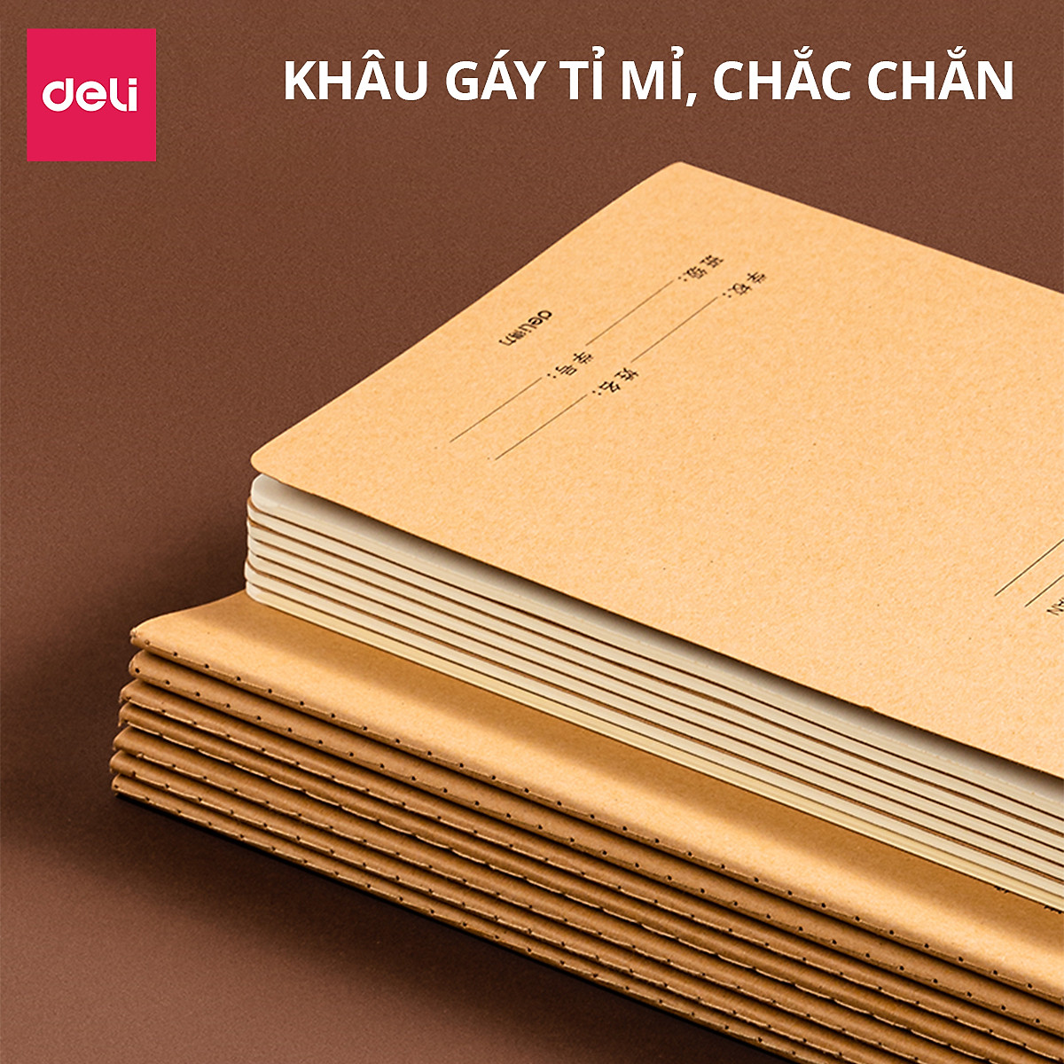 Vở Luyện Viết Tiếng Trung Hàn Nhật 72 Trang Deli - Sổ Tập Viết Chữ Hán Loại Giấy Dày Ô Kẻ In Đậm Người Mới Chuyên Nghiệp