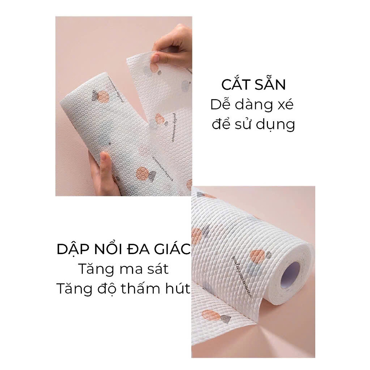 Khăn giấy cuộn đa năng lau bếp bát đĩa đồ gia dụng kích thước 20x25cm ...