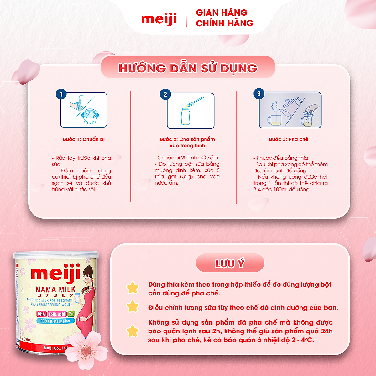 Combo 2 Hộp Thực Phẩm Bổ Sung Meiji Mama Milk - Nhập khẩu chính hãng (350g)