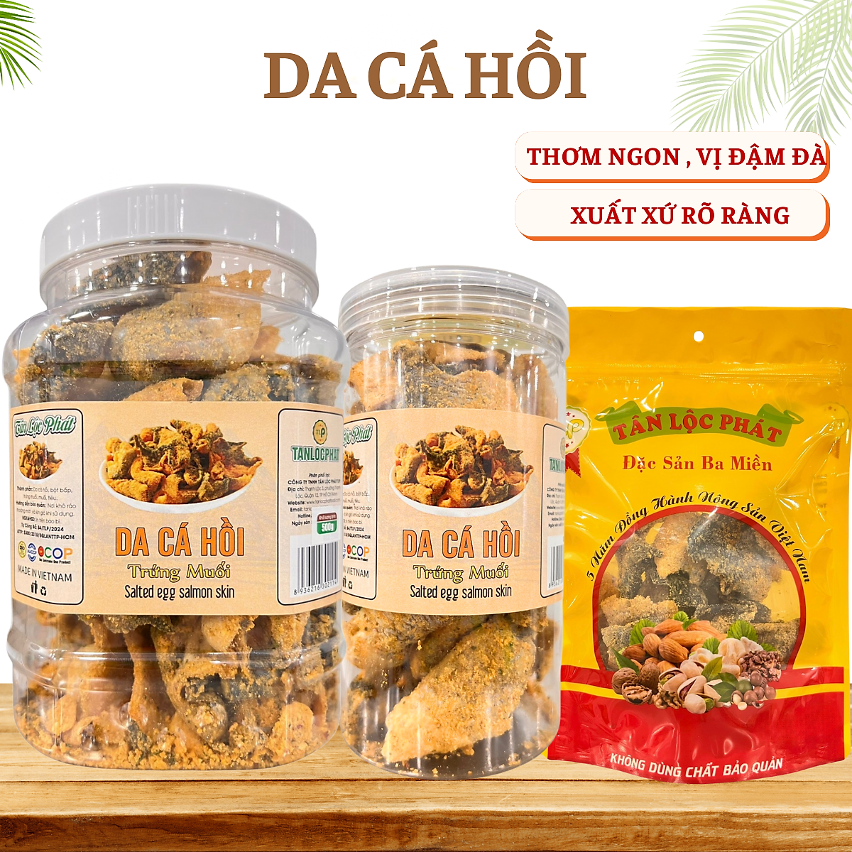 DA CÁ HỒI LẮC TRỨNG MUỐI TÂN LỘC PHÁT HŨ 200G