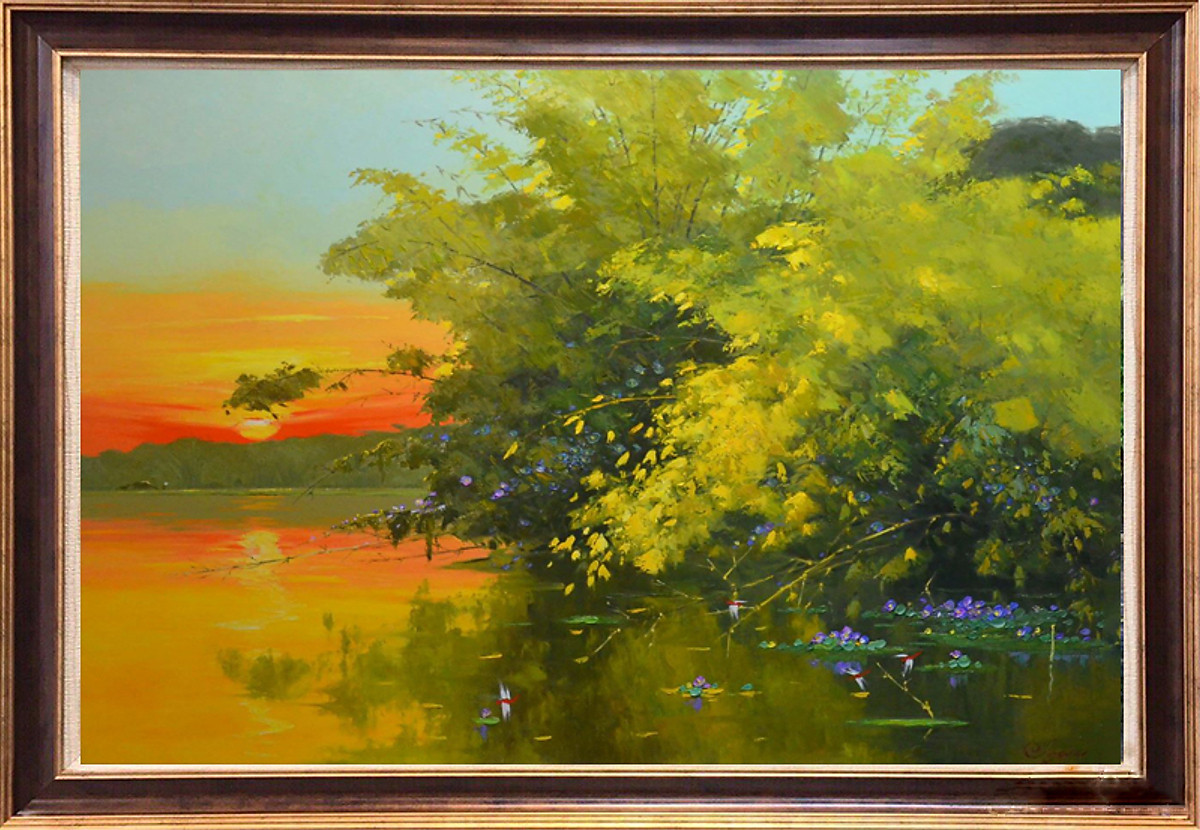 Mua Tranh phong thủy - tranh phong cảnh- tranh sơn dầu -tranh treo phòng  khách tại Artist Nguyen